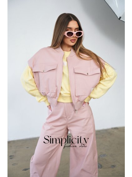 Vesta bomber BG GEORGIA púdrová ružová (Rozmiar S)