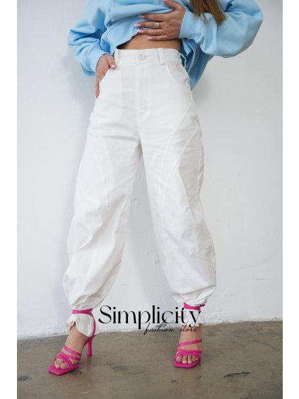 Nohavice  BG GINNY biela (Rozmiar S)