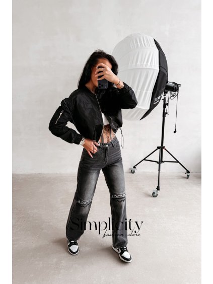 Bomber bunda Olavoga Sance čierna (Veľkosť S)