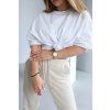 Oversize tričko BG OCEAN nude logo (Rozmiar S)
