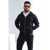 Mikina na zips pánska BG ZIPPY čierna (Rozmiar S)