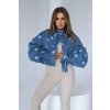 Bunda JEANS  BG POPCORN modrá jeans (Rozmiar S)