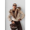 Bunda s kožušinou Olavoga Raure nude (Veľkosť M)