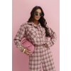 Komplet  La Balancia QUEENS káro ružová+ béžová (variant S/M)