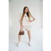 Tričko BG DOTS nude+ hnedé bodky (Rozmiar S)