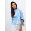 Blúzka MCO Kimono Dot bledomodrá + biele bodky