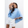 Blúzka MCO Kimono Dot bledomodrá + biele bodky