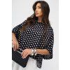 Blúzka MCO Kimono Dot čierna + biele bodky