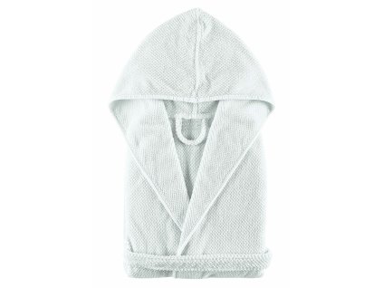 bee waffle bathrobe kids white