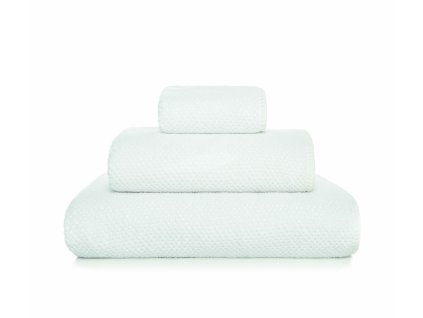 bee waffle towel white