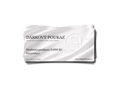 Gift voucher worth CZK  3.000