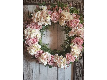 Věnec celoroční shabby chic,provence růže