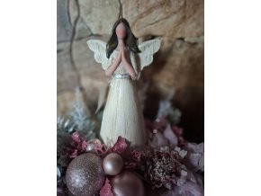 Adventní svícen třpytivý růžový