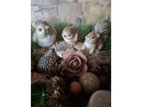 Adventní svícen třpytivý zvířátka zelená a hnědá