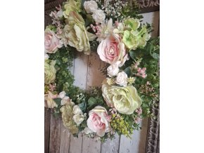 Věnec celoroční shabby chic,provence růže