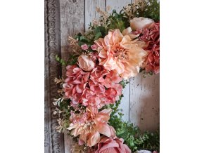 Celoroční věnec romantický shabby chic cca 58cm