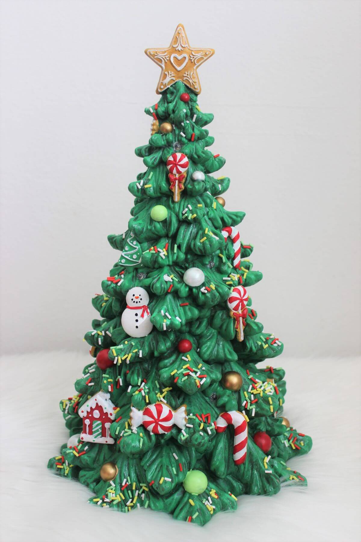 Svítící vánoční stromeček 40cm vintage