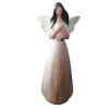 Soška anděl s patinou 22cm třpytivý