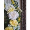 Věnec celoroční shabby chic,provence růže žlutý