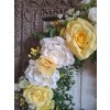 Věnec celoroční shabby chic,provence růže žlutý