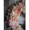 Věnec celoroční růže, hortenzie lososová cca 60cm