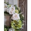 Celoroční věnec romantický shabby chic, provence bílo zelený