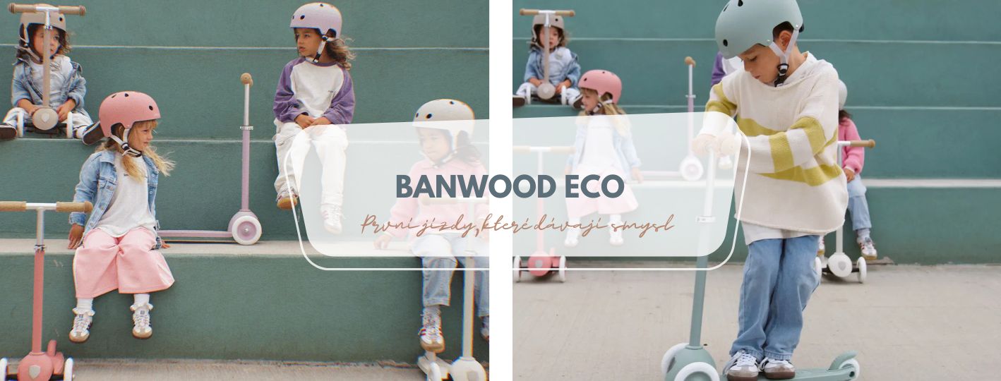 Banwood Eco: udržitelná koloběžka a helma pro první dětské jízdy