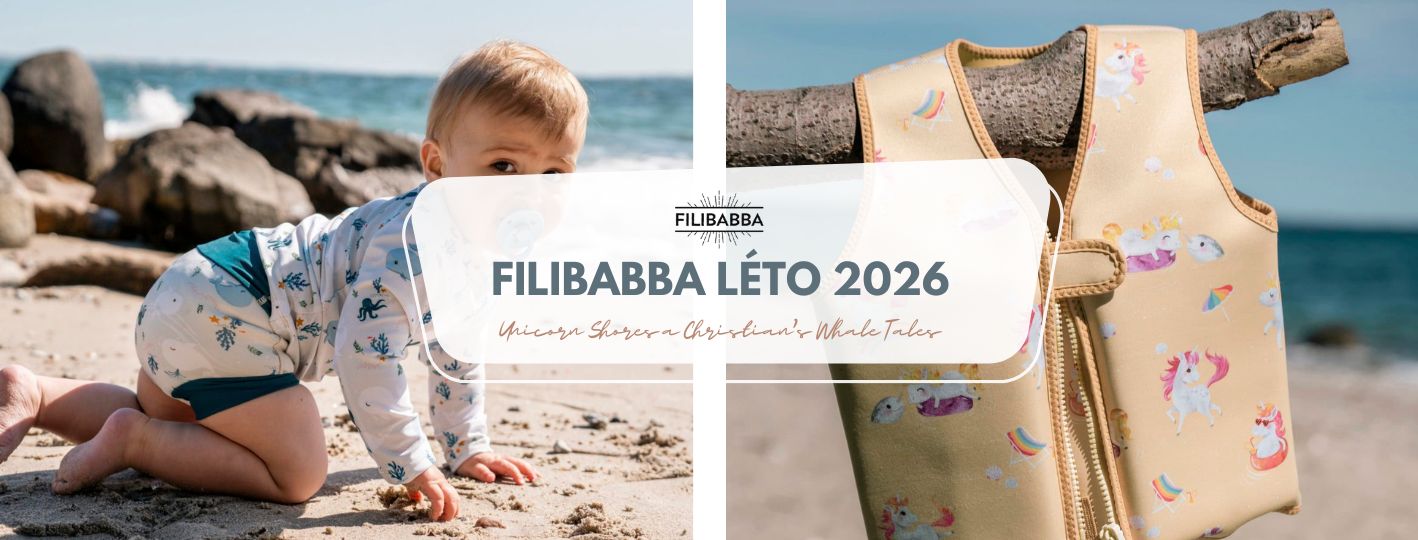 Filibabba letní kolekce 2026: Unicorn Shores a Christian's Whale Tales
