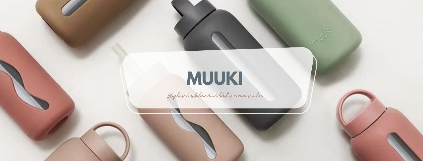 Muuki: Stylové skleněné láhve na vodu pro děti i maminky