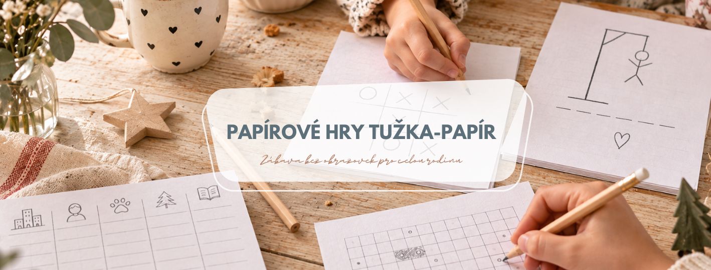 Papírové hry tužka-papír: Zábava bez obrazovek pro celou rodinu