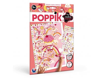 Poppik poster stickers creative licornes gommettes autocollants activité 1 copie