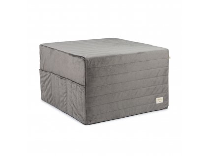 Sleepover velvet mattress slate grey nobodinoz 6 2 8435574921222
