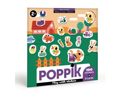 Poppik stickers baby bébés animaux 2 ans 1