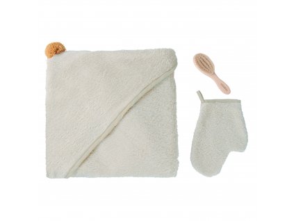 So cute baby bath set sage green nobodinoz 1 8435574931092