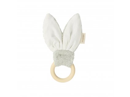 Bunny teether ring sage green nobodinoz 1 8435574931061