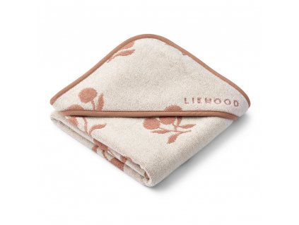 Alba Yarn Dyed Hooded Baby Towel LW14756 1232 Peach Sea shell 1