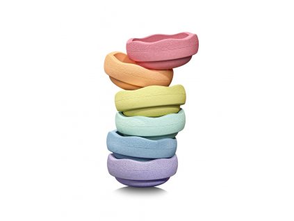 Stapelstein® Original balanční kameny rainbow pastel 6ks