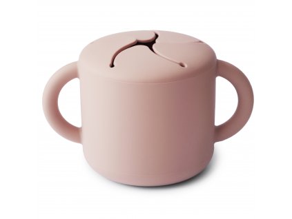 Mushie Silikonový pohárek na snack Blush