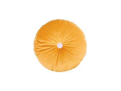 Kulatý polštář Eco-Velvet Farniente Yellow