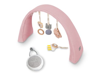 Nastavitelná hrazdička s hračkami a bílým šumem 2v1 Sleepee Pink