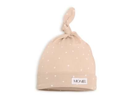 Moniel Dětská čepice Dots béžová 0 3 měsíce