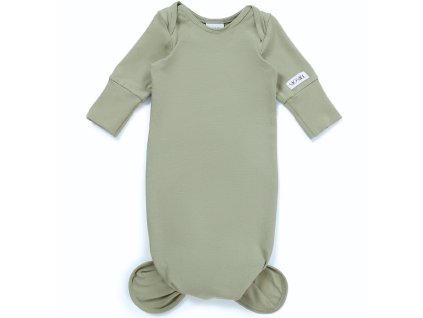 Moniel Novorozenecké body s uzlem Olive 0-3 měsíce