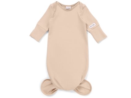 Moniel Novorozenecké body s uzlem Pastel béžová 0-3 měsíce