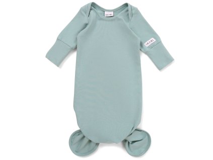 Moniel dětské rostoucí novorozenecké body s uzlem Pastel mintová