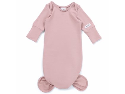 Moniel Novorozenecké body s uzlem Pastel růžová 0-3 měsíce