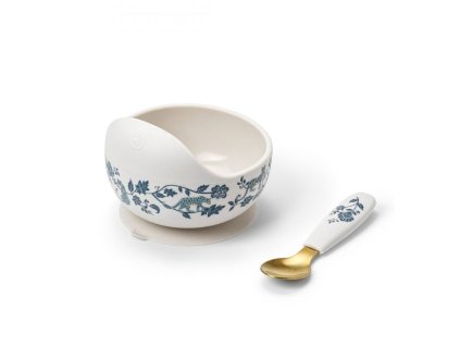 Silikonová miska se lžičkou Elodie Details Garden leo toile (2)