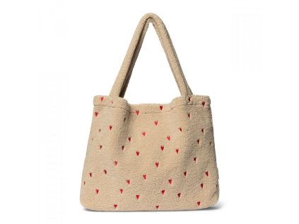 Studio Noos Taška Mom Bag Teddy Hearts Ecru