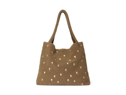 Studio Noos Taška Mom Bag Teddy Hearts Brown