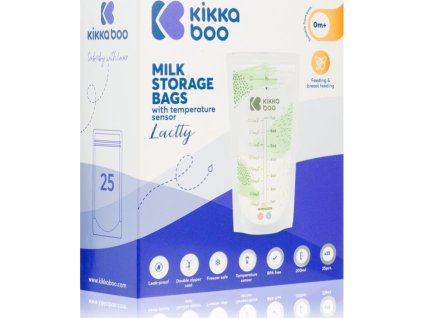 KikkaBoo Sáčky na mateřské mléko s tepelným senzorem 25 ks Lactty