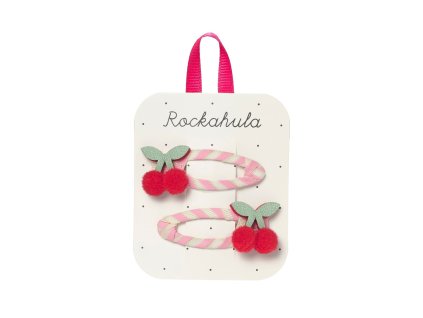 Sponky Rockahula Cherry Kiss Stripy Clips